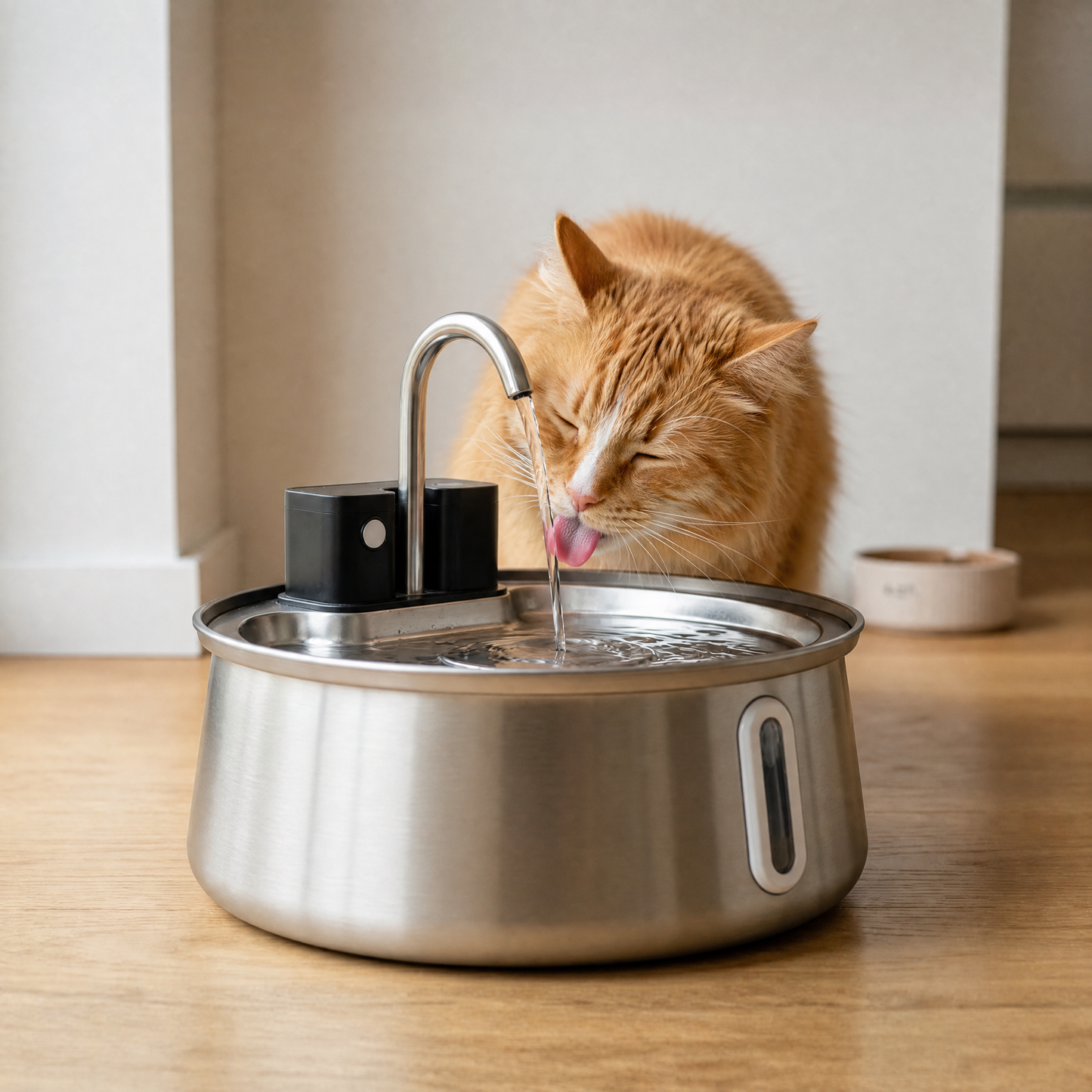 PurrWell™ Vannfontene i Rustfritt Stål